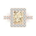 thumbnail image 1 of Clara Pucci 14K Rose Gold 3.84ct Morganite Solitaire with Accents Ring, 1 of 8