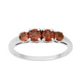 thumbnail image 1 of 3.85 Ctw Round Cut Garnet Gemstone 925 Sterling Silver Stackable Women Engagement Ring, 1 of 7