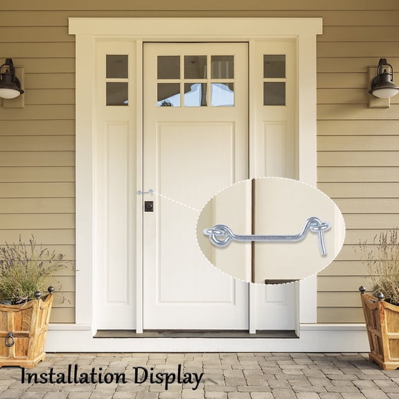 3.85 Inch Cabin Hook Plating Finish Galvanized Iron for Door Cupboard Shed Lock Catch Eye Hook Latch 20pcs