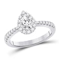 thumbnail image 1 of 3.86 g 14KT White Gold Pear Diamond Solitaire Bridal Engagement Ring - 1 CTTW - Size 7, 1 of 1