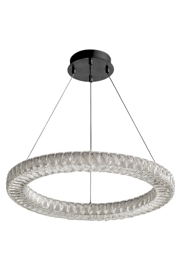 3-874-15-Oxygen Lighting-lan - 25W 1 LED Pendant In Modern Style-3 Inches Tall and 24 Inches Wide-Black Finish