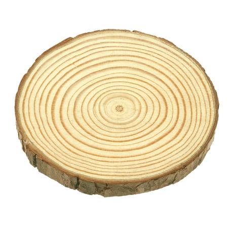 3.875" Pinewood Slices by Make Market â€“ Unfinished Wood with Natural Bark Edges for Painting - Staining - Decoupage & DIY Crafts - 12 Pack