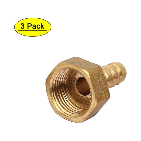 3/8BSP Female Thread 8mm Hose Barb Tube Fitting Coupler Connector Adapter 3pcs