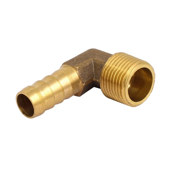 3/8BSP Male Thread 10mm Hose Barb Fitting Right Angle Elbow Coupler Connector