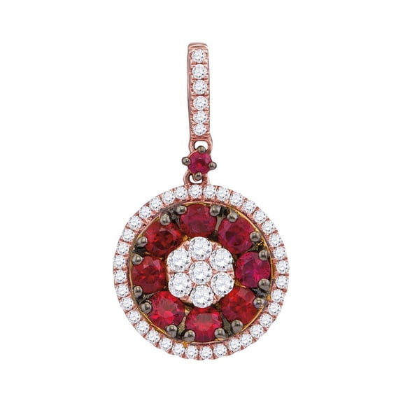 3/8CTW-DIA 1 CT-RUBY PENDANT