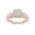 thumbnail image 1 of 3/8Ct TDW Diamond 10K Rose Gold Cluster Halo Engagement Ring, 1 of 5
