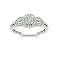 thumbnail image 1 of 3/8Ct TDW Diamond 10K White Gold Cluster Halo Engagement Ring, 1 of 5