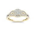 thumbnail image 1 of 3/8Ct TDW Diamond 10K Yellow Gold Cluster Halo Engagement Ring, 1 of 5