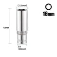 thumbnail image 1 of 3/8Inch Deep Socket Adapter Hex Socket Wrench Heads Ratchet Tool 8-24Mm 16Mm, 1 of 8