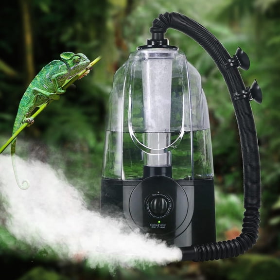 3.8L Reptile Fogger Mister, Quiet Reptile Humidifier for Reptiles Tank, Terrarium Humidifiers with Extended Tube, Automatic Reptile Misting System for Reptiles Amphibians Herps Vivarium