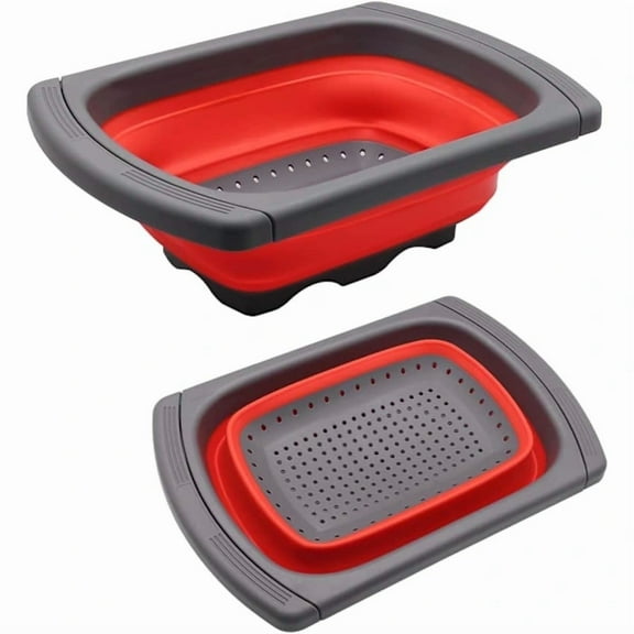3.8L collapsible colander with extendable handles, time-saving, quiet