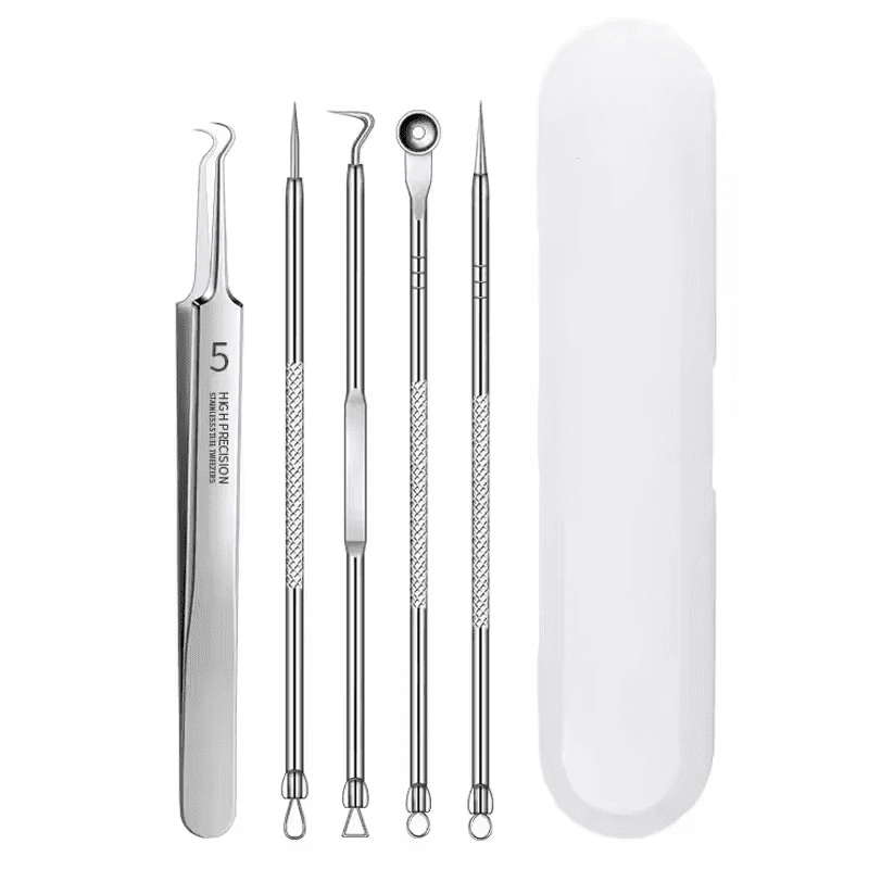 3-8Pcs Blackhead Clip Pimples Tweezer Blackhead Remover Stainless Steel Cell Clip Beauty Product Acne Needle Skin Cleanning Tool