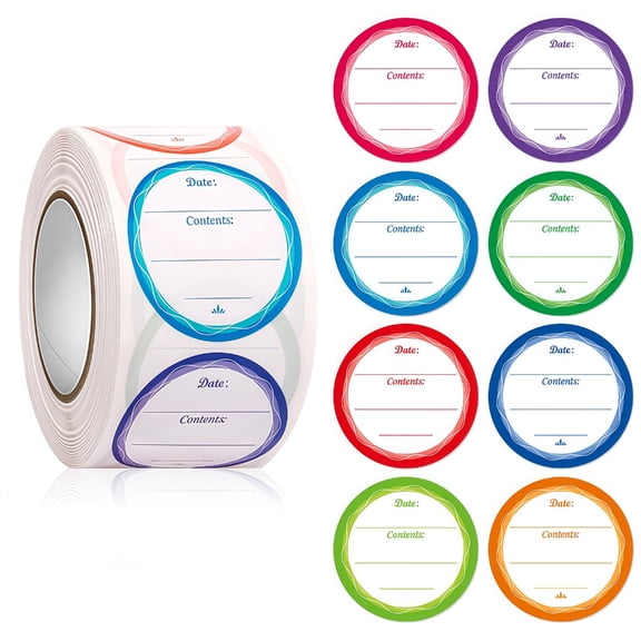 3.8cm Blank Sticky Note Roll Of 500 Waterproof Reusable Adhesive Labels For Container Jars School Office Supplies