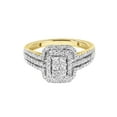 thumbnail image 1 of 3/8ctw 10KT Yellow Gold Emerald Limited Edition Genuine Certified Diamond Ring by Keepsake, 1 of 5