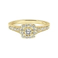 thumbnail image 1 of 3/8ctw 14KT Yellow Gold Square Genuine Certified Diamond "Rosea" Engagement Ring by Keepsake (H-I, I2), 1 of 5