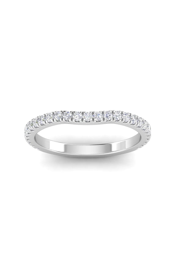3/8ctw Diamond Wedding Band in 10k White Gold