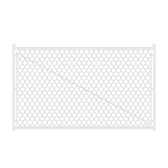 3.8ft Heavy-Duty Galvanized Steel Chain Link Walk Gate Kit