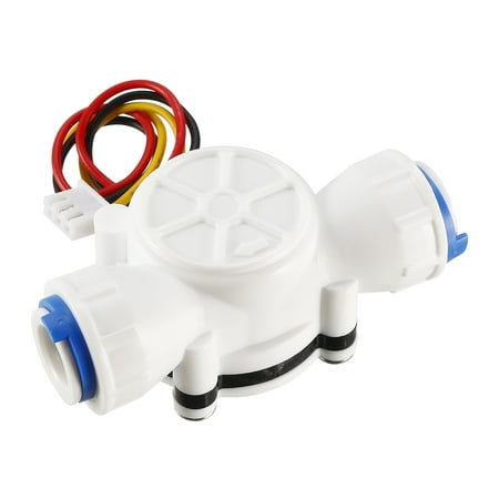 3/8in Quick Connect Hall Effect Liquid Water Flow Sensor Switch Flowmeters Meter DC5V 0.3-10L/min YF-S301