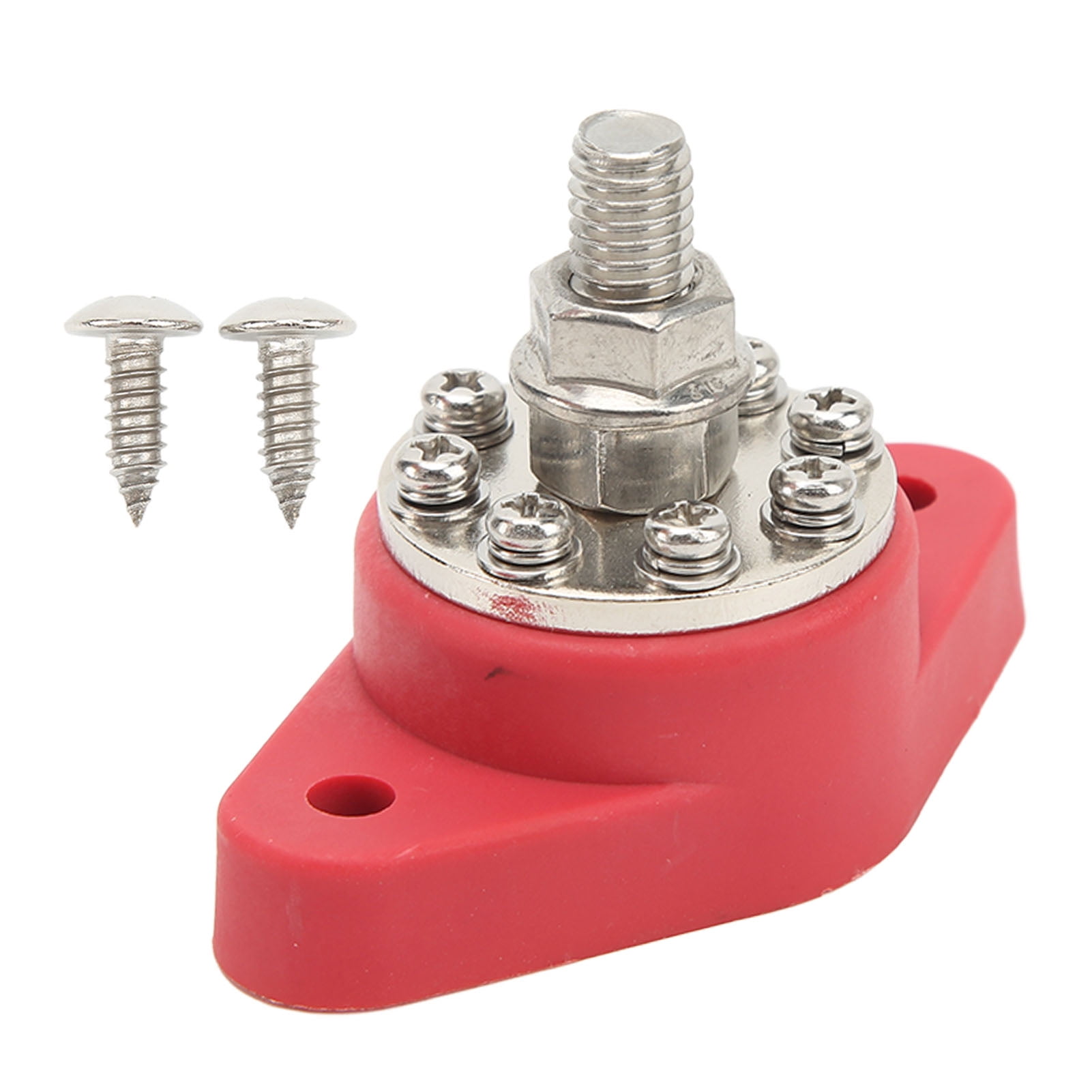 3 8in Red M10 Single Stud Power Distribution Terminal 12V 48V Battery 3-8in-red-m10-single-stud-power-distribution-terminal-12v-48v-battery