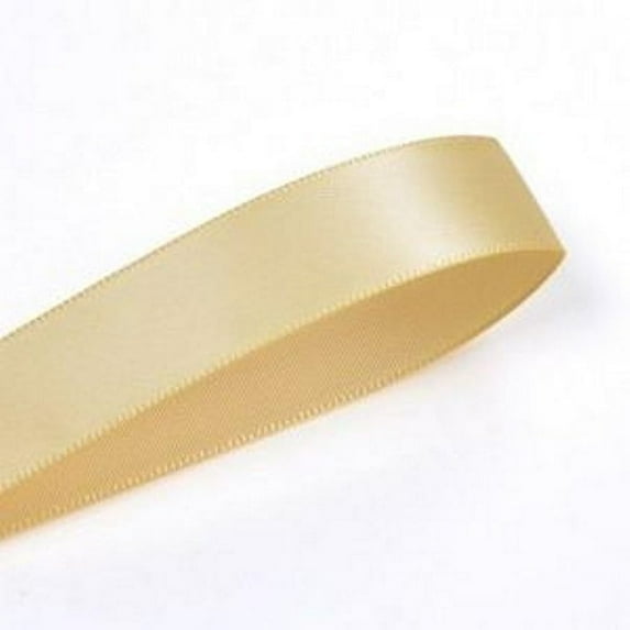 3/8in. Wide Toffee (Dark Beige) Double-Faced Satin Ribbon - 100 Yards