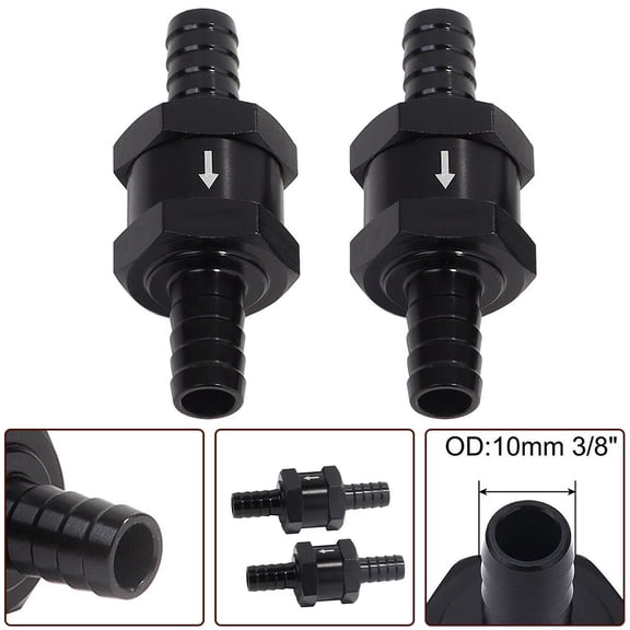 3/8inch Fuel Check Valve One-Way inline Non Return Diesel Gasoline 10Mm 2Pcs by Coconut Ok
