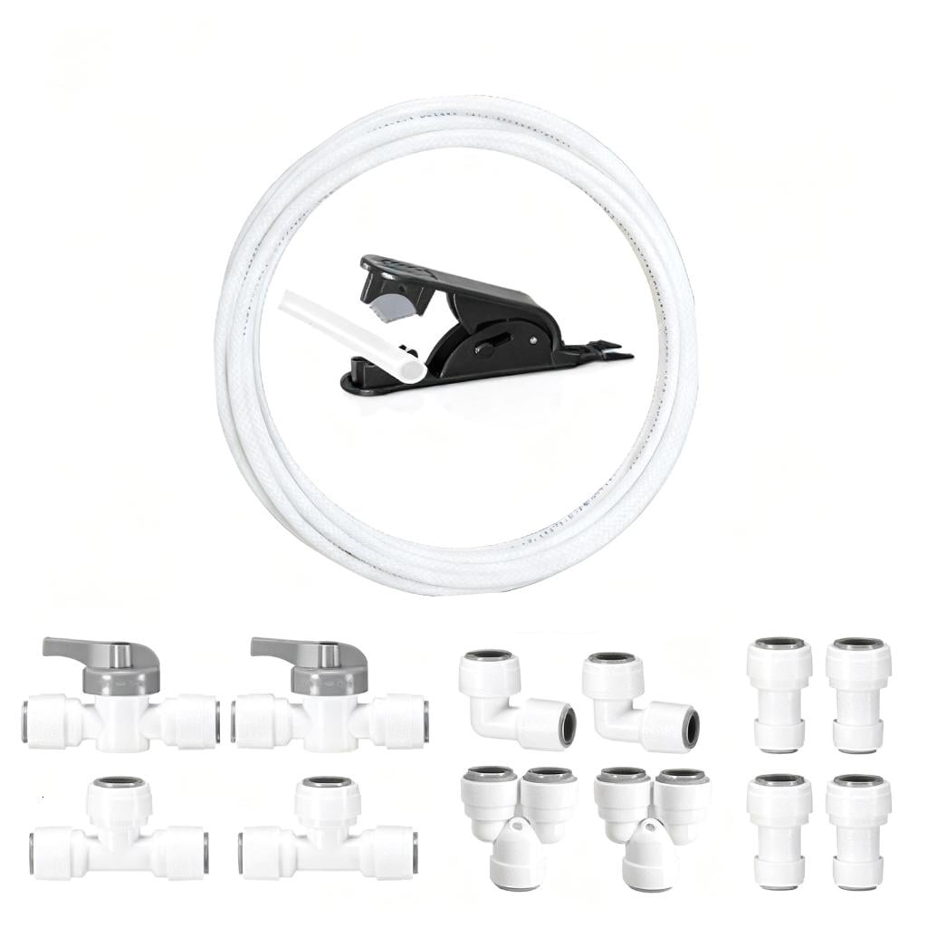 3/8inch Water Supply Pipe Kits Refrigerator Water Pipe Hose Connectors For Home Filtration Systems Easy Installation