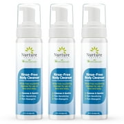 Nurture Valley Rinse-Free Body Wash, Waterless Foaming Cleansing Body Wash for Elderly, 8 oz, 3-Pack
