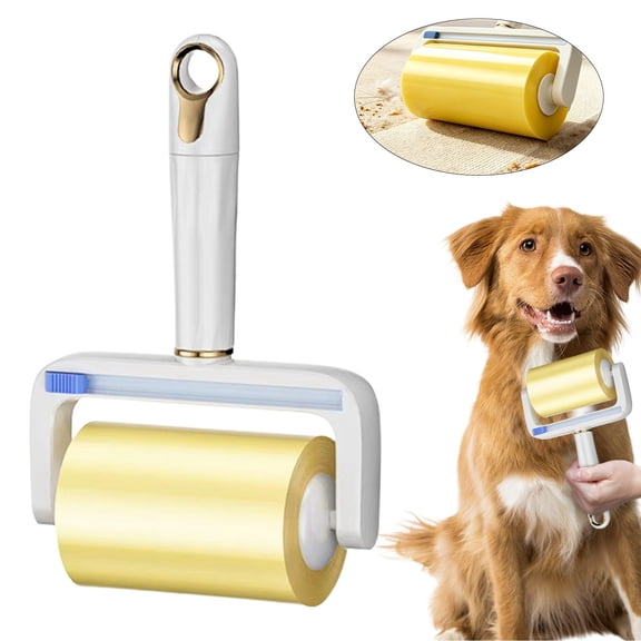 3.9" Extra Sticky Lint Roller for Pet Hair, 1181-Inch Long Adhesive Roll with Slide Trimmer, Strong Pet Hair Remover for Clothes Sofa Carpet Furniture, Portable Lint Remover for Home, By Harlik