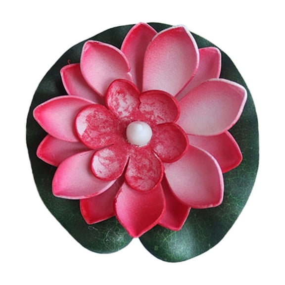 3.9" Floating LED Lights Water Activated Multicolor Pool Candles, Artificial Lotus Flower Water Lily Decoration for Pond Aquarium, Outdoor Garden Party Festival Floating Accent Lights, A