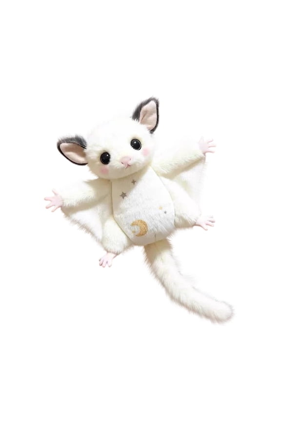3.9" Flying Squirrel Plush Pendant Soft Stuffed Animal Keychain Charm for Backpack Cute Animal Toy for Adults Gift Small Plushie Decor, C
