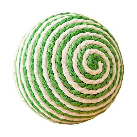 3.9 Inch Cat Scratching Ball - 2Pcs Sisal Fiber Kitten Toy for Scratching, Biting & Chasing, Interactive Claw Grinding Ball for Indoor Cats & Small Pets