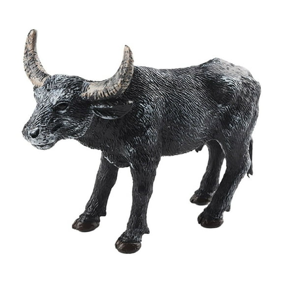 3.9 Inch Realistic Plastic Buffalo Figurine For Kids Jungle Animal Toy And Collection