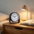 thumbnail image 1 of 3.9 Inch Small Analog Alarm Clocks, Desk Clock,Cute Table Clock with Light，Adjustable Angle forTravel,Bedside,Bedroom,Teens,Living Room Decor, 1 of 7