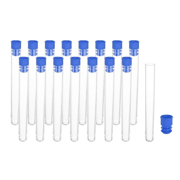 3.9" Length Plastic Sewing Needle Storage Holder, 16 Pcs Portable Case Clear for Craft Knitting, Blue
