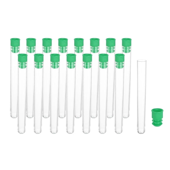 3.9" Length Plastic Sewing Needle Storage Holder, 16 Pcs Portable Case Clear for Craft Knitting, Green