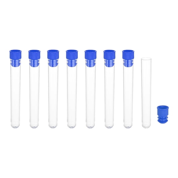 3.9" Length Plastic Sewing Needle Storage Holder, 8 Pcs Portable Case Clear for Craft Knitting, Blue