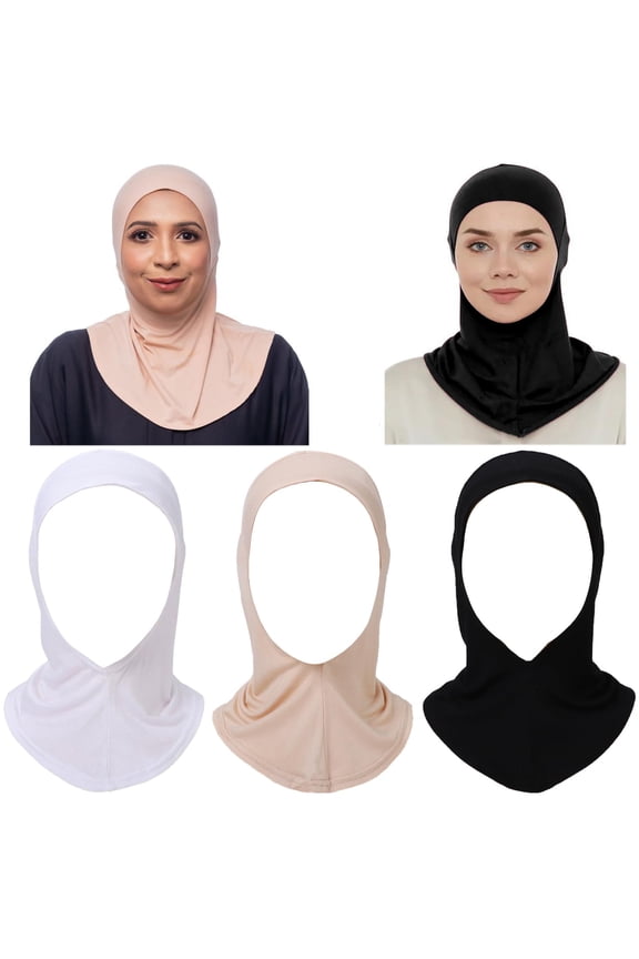 3-9 Pieces Modal Hijab Turban Muslim Hijab Cap Adjustable Muslim Scarf Stretchy Head Scarf for Women