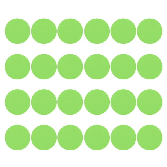 3.9" Round Carpet Spot, 24 Pack Floor Spot Sitting Marker Nylon Sign, Green