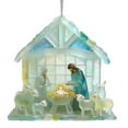 thumbnail image 1 of 3.9" Sea Glass Style Nativity Ornament Acrylic Christmas Tree Hanging Decor Holy Family Jesus Birth Figure Religious Christian Gift for Women Mom Grandma Souvenir Winter Holiday, 1 of 4