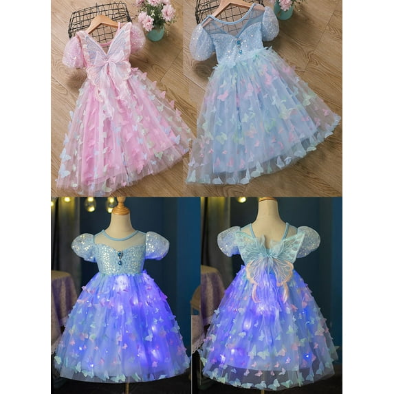 3-9 Years Girls Halloween Costume Princess Dress Christmas Costumes Toddler Kids Butterfly Cosplay Birthday Party Wedding Formal Dresses