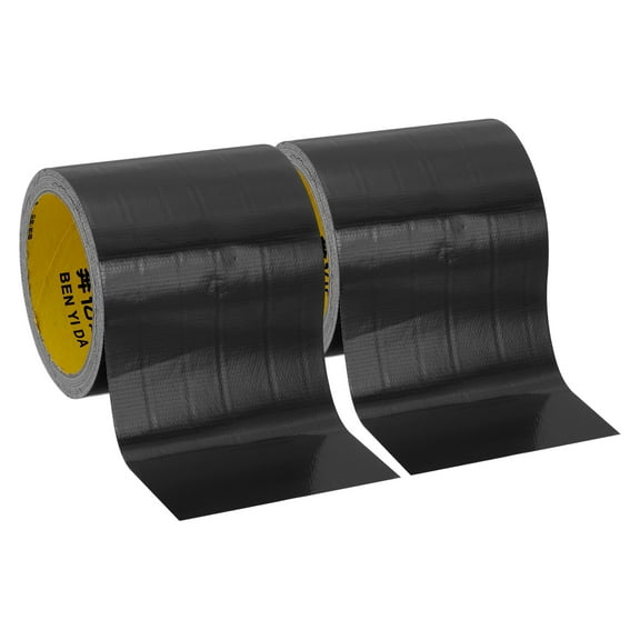 Uxcell 3.9"x0.01" Bookbinding Tape 2 Roll 11 Yard Cloth Bookbinding Repair Tape Book Binding Tape Self Adhesive Black