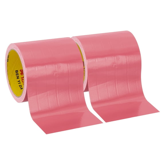 Uxcell 3.9"x0.01" Bookbinding Tape 2 Roll 11 Yard Cloth Bookbinding Repair Tape Book Binding Tape Self Adhesive Pink