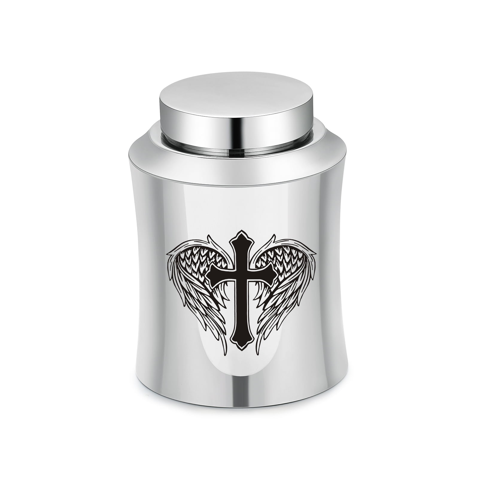 3.93 Inches Small Urn for Human / Pet Ashes Small Keepsake Urn Heart /Tree Of Life / Paw Angel Wings Pattern Memorial Ashes Container Stainless Steel Mini Cremation Urn