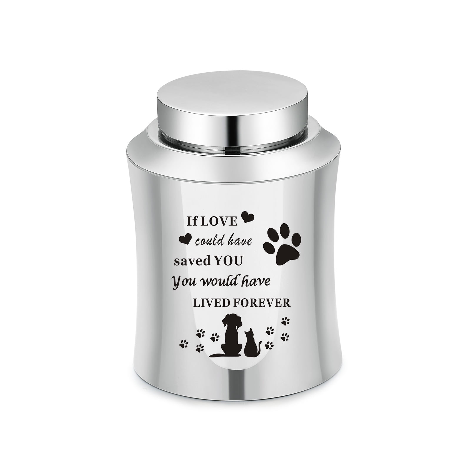 3.93 Inches Small Urn for Human / Pet Ashes Small Keepsake Urn Heart /Tree Of Life / Paw Angel Wings Pattern Memorial Ashes Container Stainless Steel Mini Cremation Urn