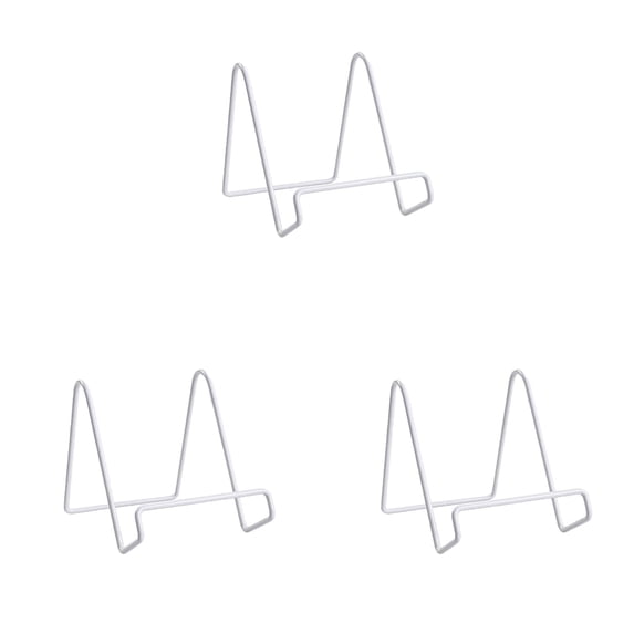 3.93 inch Metal Plate Stands for Display, Plate Holder Pictures Frame Easel Display Stand, Iron Easels Picture Stand for Tabletop Photo Frames, Plates, Vinyl Record, Book Display