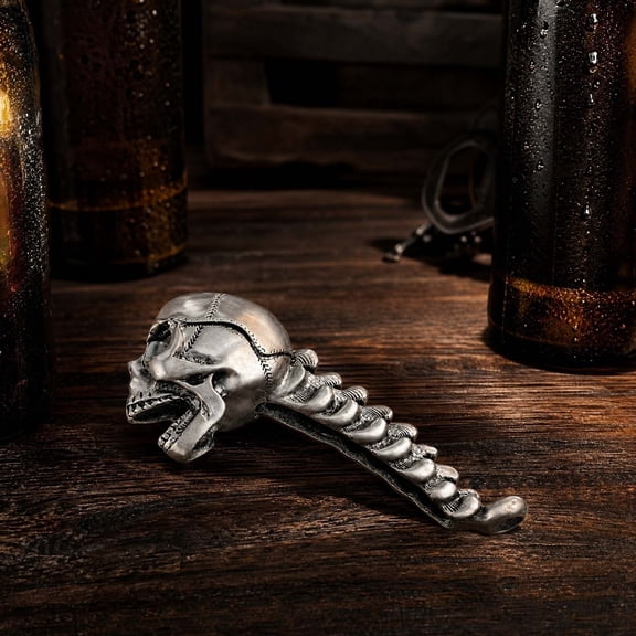 3.94×1.97in Skull Spine Bottle Opener, Sturdy Alloy Material, Rust-proof and Labor-saving, Works as Practical Tool and Decorative Ornament for Home and Bar