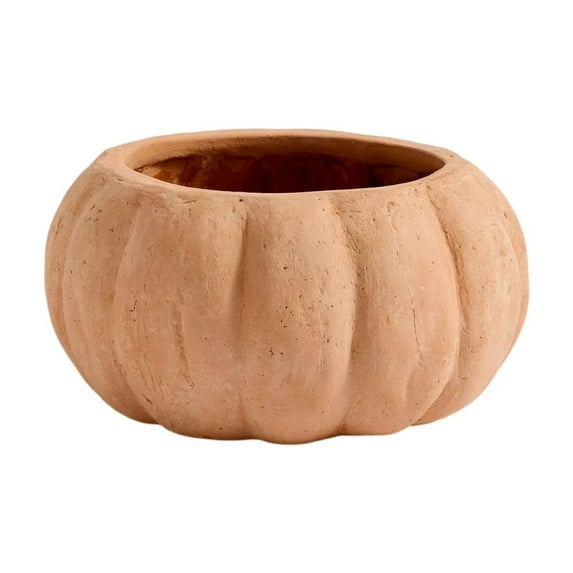 3.94" Halloween & Thanksgiving Orange Pumpkin Planter, Plant Pot for Indoor & Outdoor Home Garden, Fun & Warm Vibe to Party & Doorway Display, Perfect Halloween Decoration & Harvest Fall Decor Gift