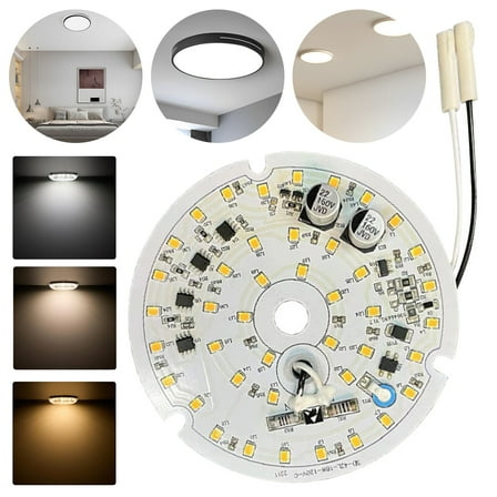 3.94 Inch Led Ceiling Fan Light Kit 18W 1530LM Dimmable 3000K/4000K/6500K LED Ceiling Fan Light Kit