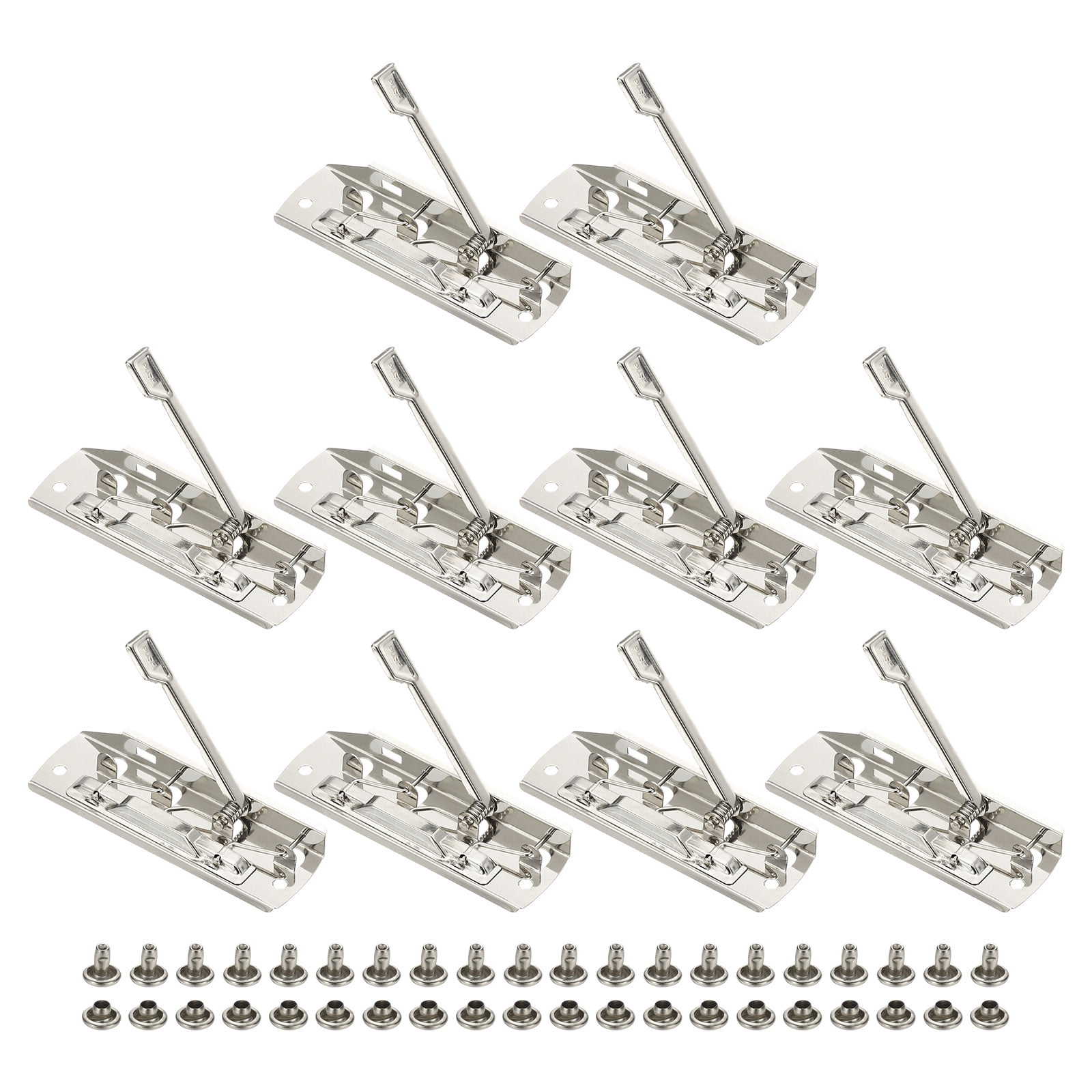 Uxcell 3.94 inch Metal Clipboard Clips 10 Pack Lever-Type
