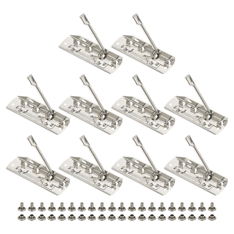 Uxcell 3.94 inch Metal Clipboard Clips 10 Pack Lever-Type